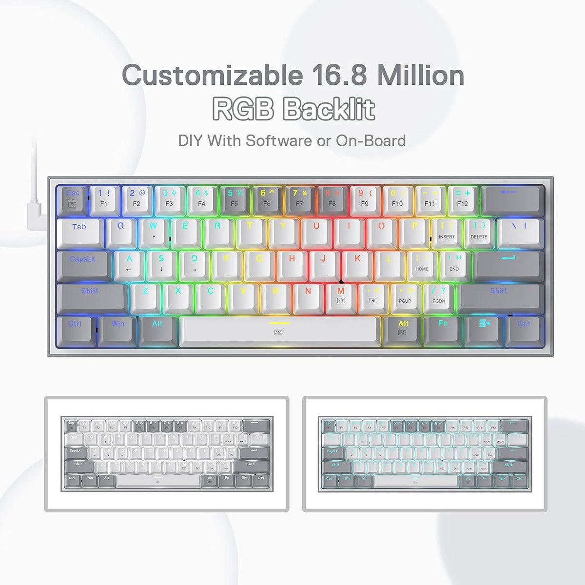 K617 Compact 60% Hot-Swap RGB Mechanical Gaming Keyboard – Ultimate Performance & Style!